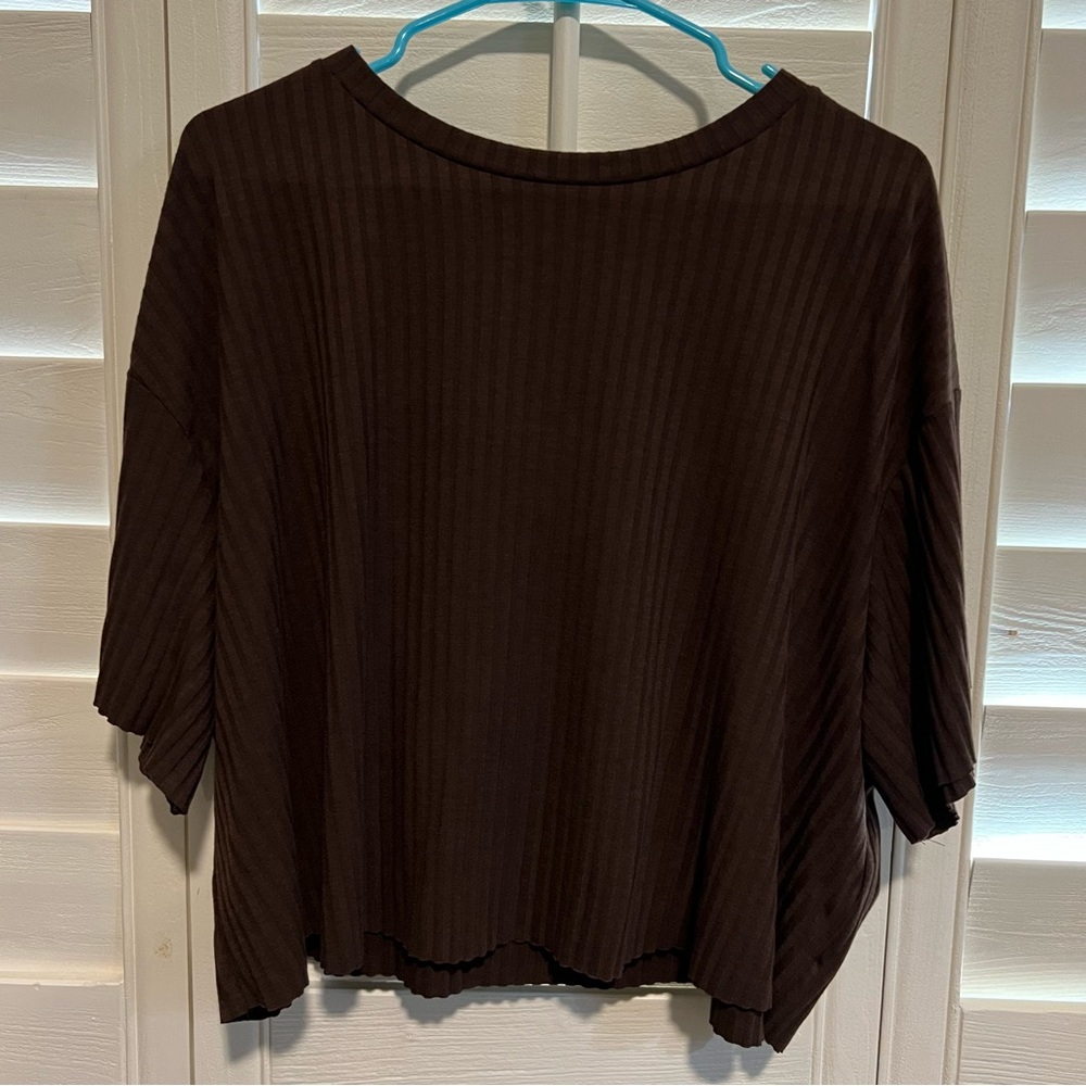 H&M Brown Striped Shirt
